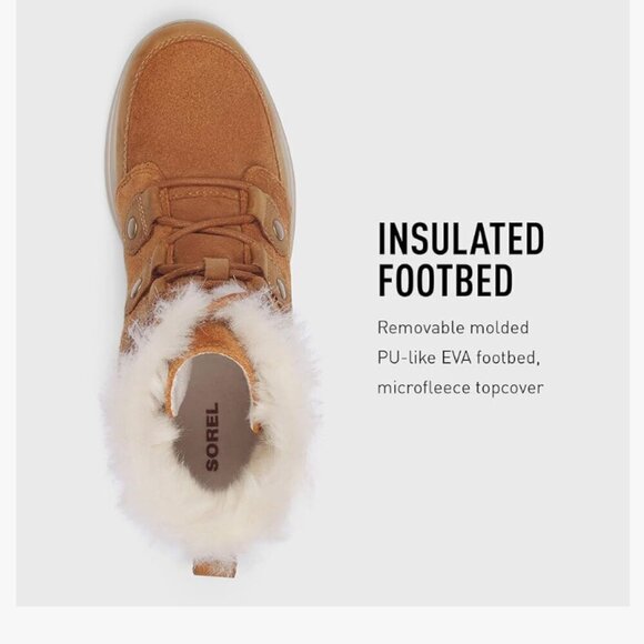 Sorel Explorer II Faux Fur waterproof velvet tan leather boots. - Picture 3 of 9